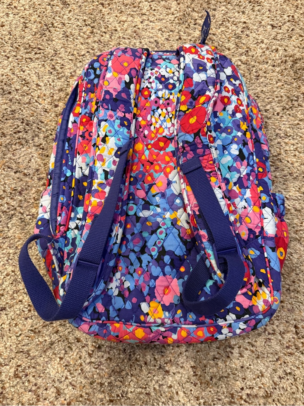 Vera Bradley Quilted Floral Backpack - Purple Multi - Picture 2 of 5